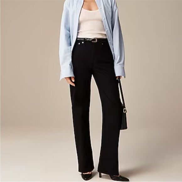 NWT J. Crew Black Full Length Slim Wide Jean Size 25P - Picture 1 of 11